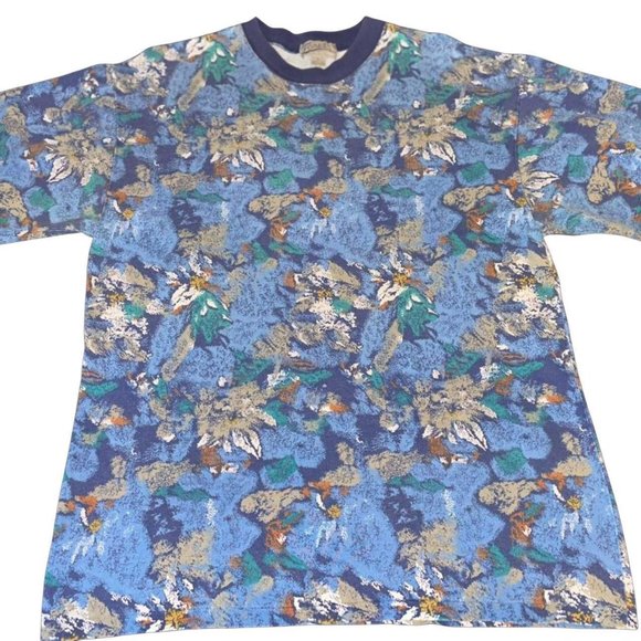 Vintage Other - Vintage 90s Aop Artistic Print Floral Tshirt XL